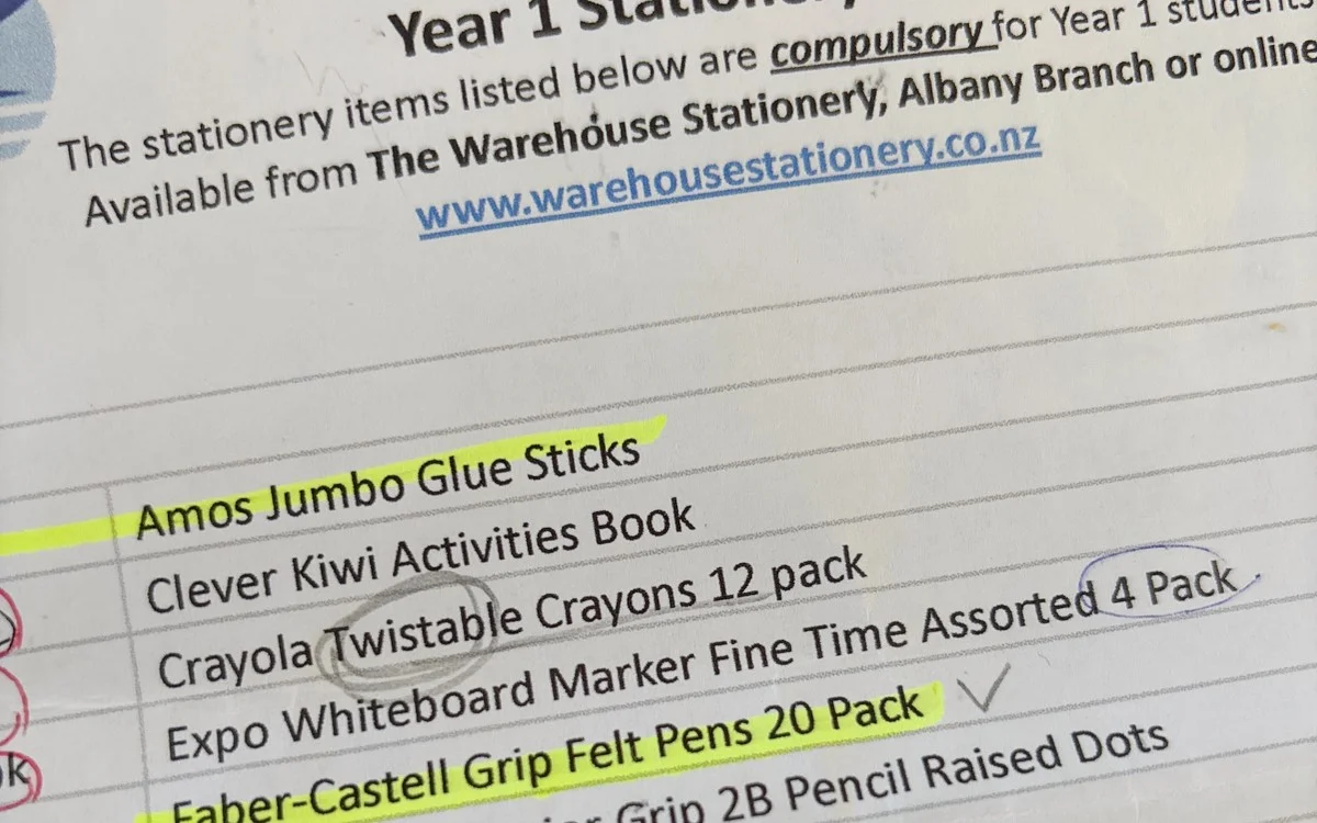 Read carefully: "twistable" crayons, "junior grip" pencils (lesson learned)