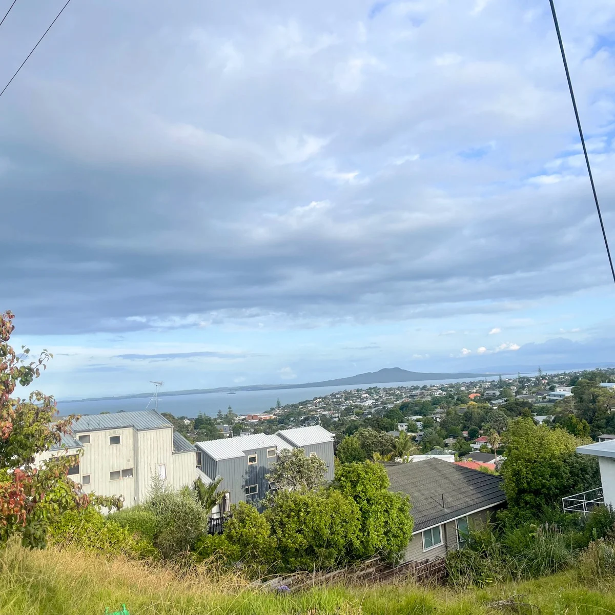 Cool evening, our first BBQ on the deck