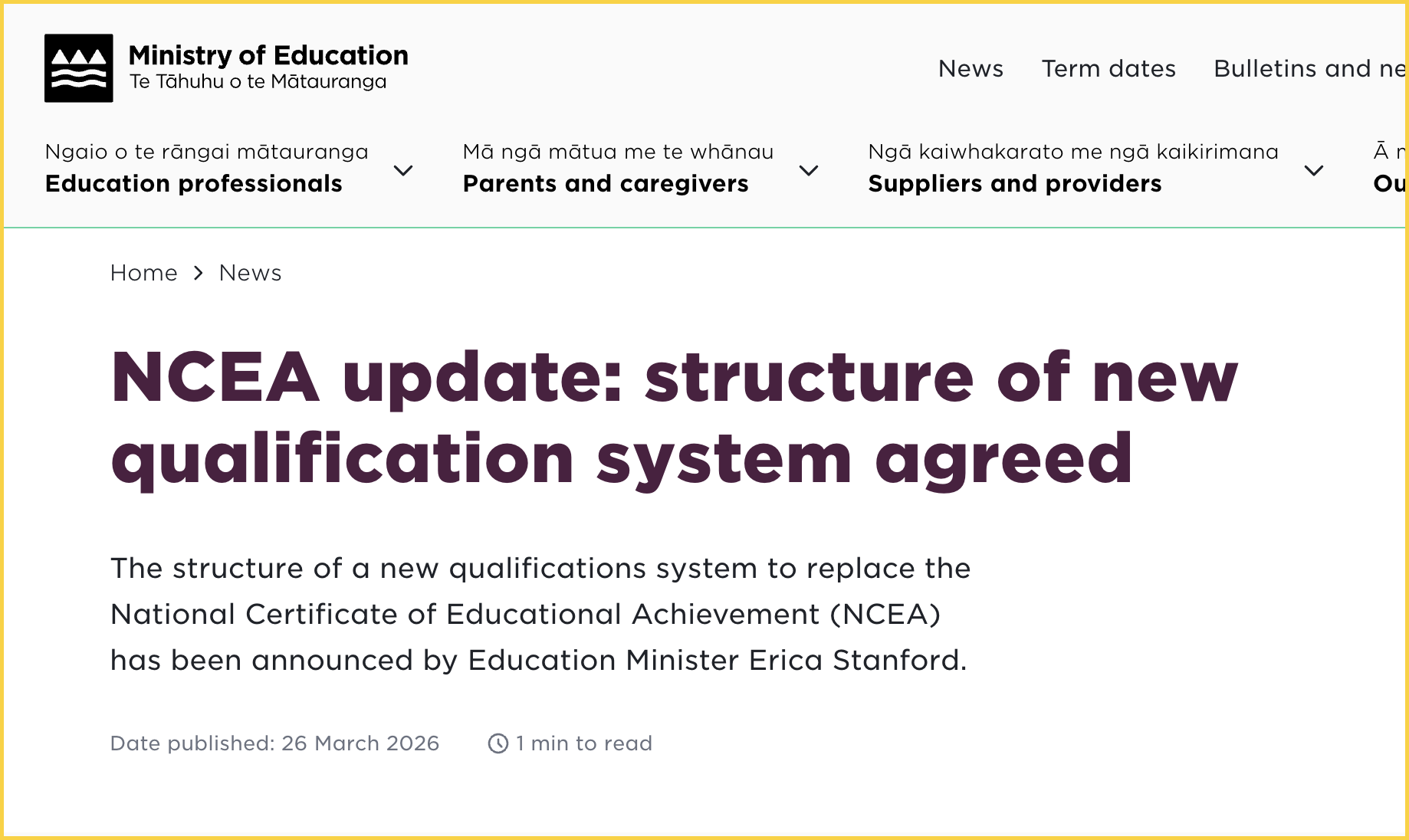 [NZ] NCEA Is Changing: No More Levels, No More Credits